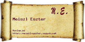 Meiszl Eszter névjegykártya
